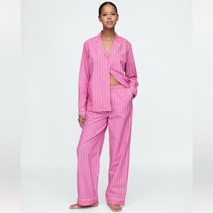 ISO GAP Pink Striped Poplin Pajama Pants